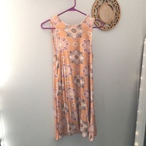 pattern cut off dress